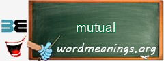 WordMeaning blackboard for mutual